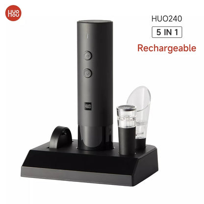Tire-bouchon électrique rechargeable 5-en-1 – Ouvrez vos bouteilles sans effort