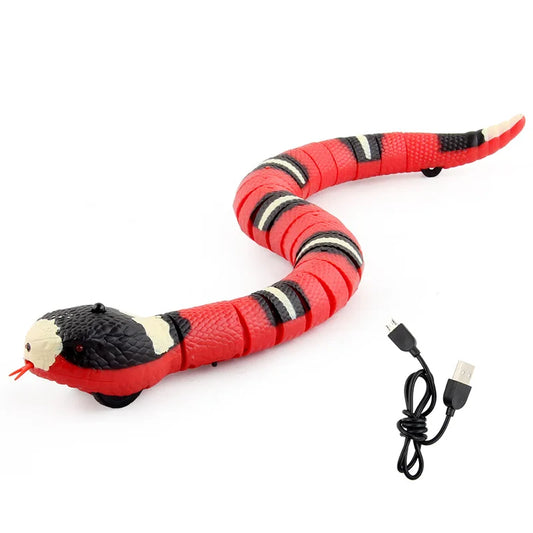 jouet serpent interactif intelligent pour chat rechargeable usb