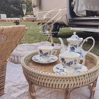 service café porcelaine florale style anglais avec théière