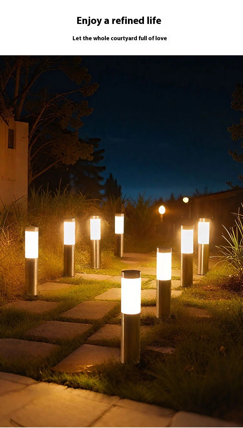 Lampe solaire d’allée extérieure – Éclairage LED automatique pour jardin