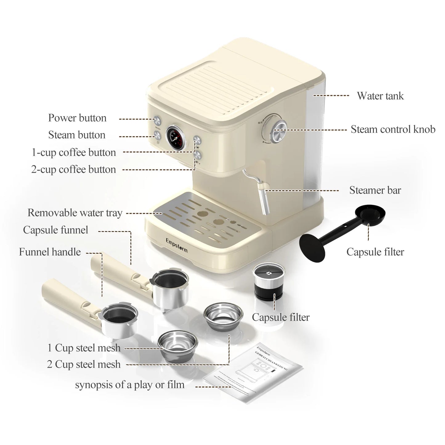 Préparation cappuccino avec machine à expresso maison