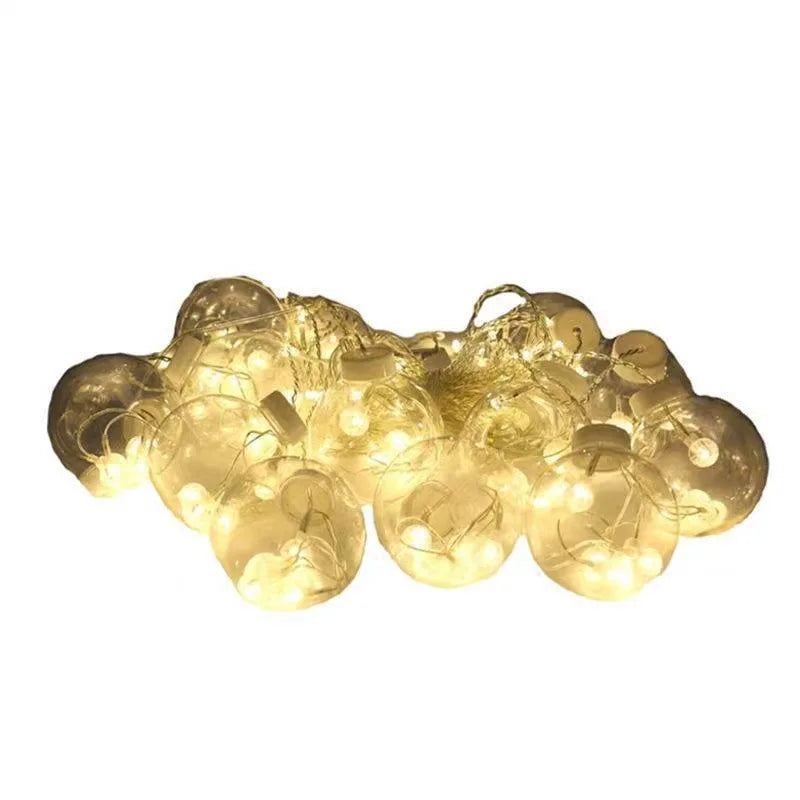 Guirlande rideau solaire LED à boules – Ambiance lumineuse extérieure