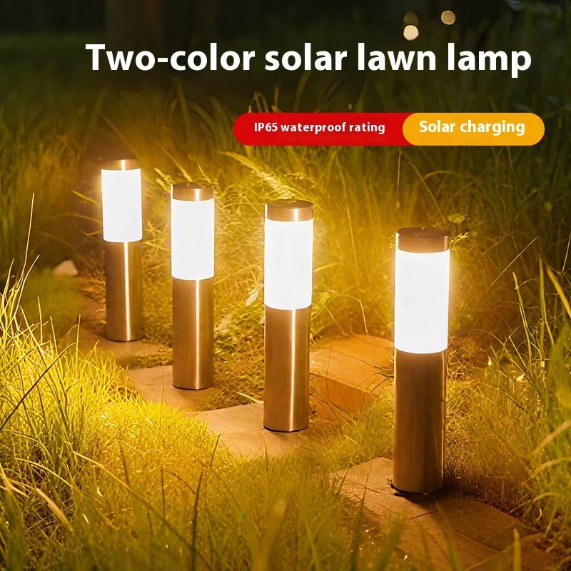 Lampe solaire LED d’allée extérieure étanche IP65 pour jardin