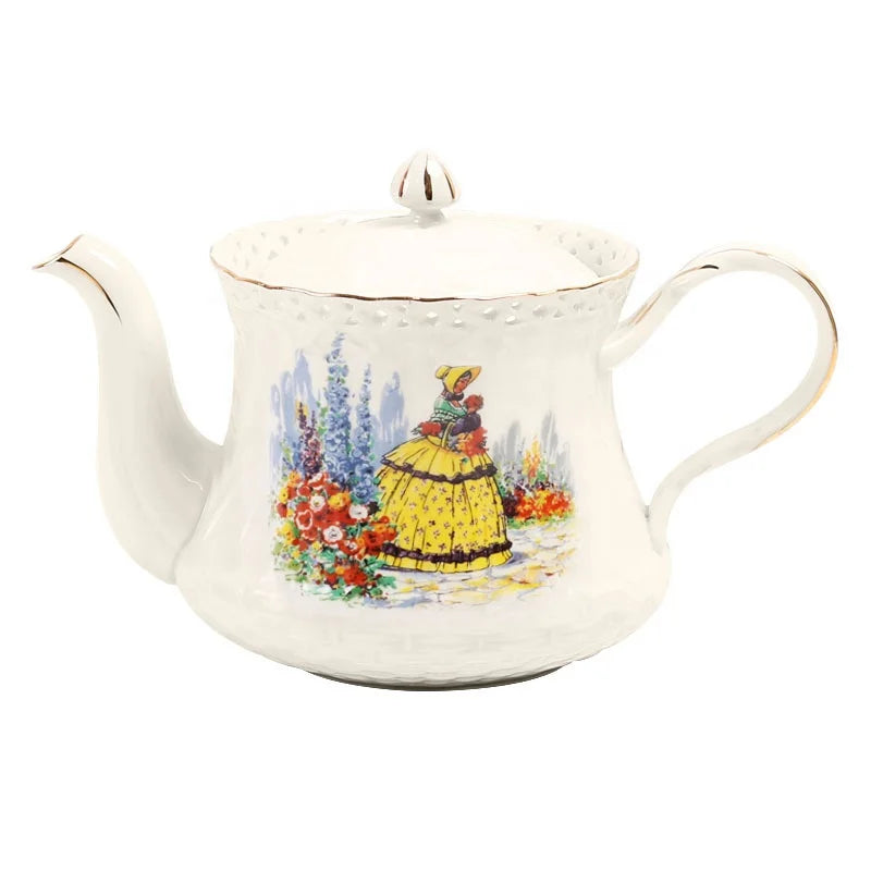 service café vintage porcelaine ajourée