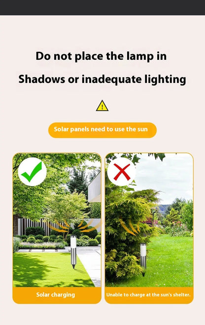 Lampe solaire d’allée extérieure – Éclairage LED automatique pour jardin