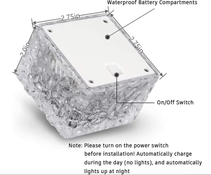 Lampe Solaire LED Cube Décoratif – Illuminez Votre Jardin avec Élégance