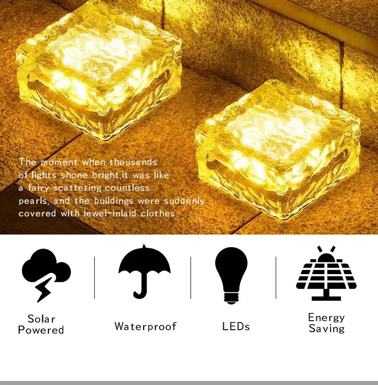 Lampe Solaire LED Cube Décoratif – Illuminez Votre Jardin avec Élégance