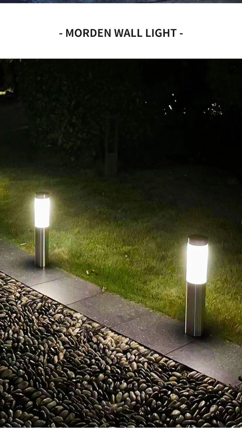 Lampe solaire d’allée extérieure – Éclairage LED automatique pour jardin