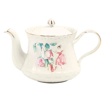 Golden Wheat – Service à café & thé en porcelaine ajourée, style élégant