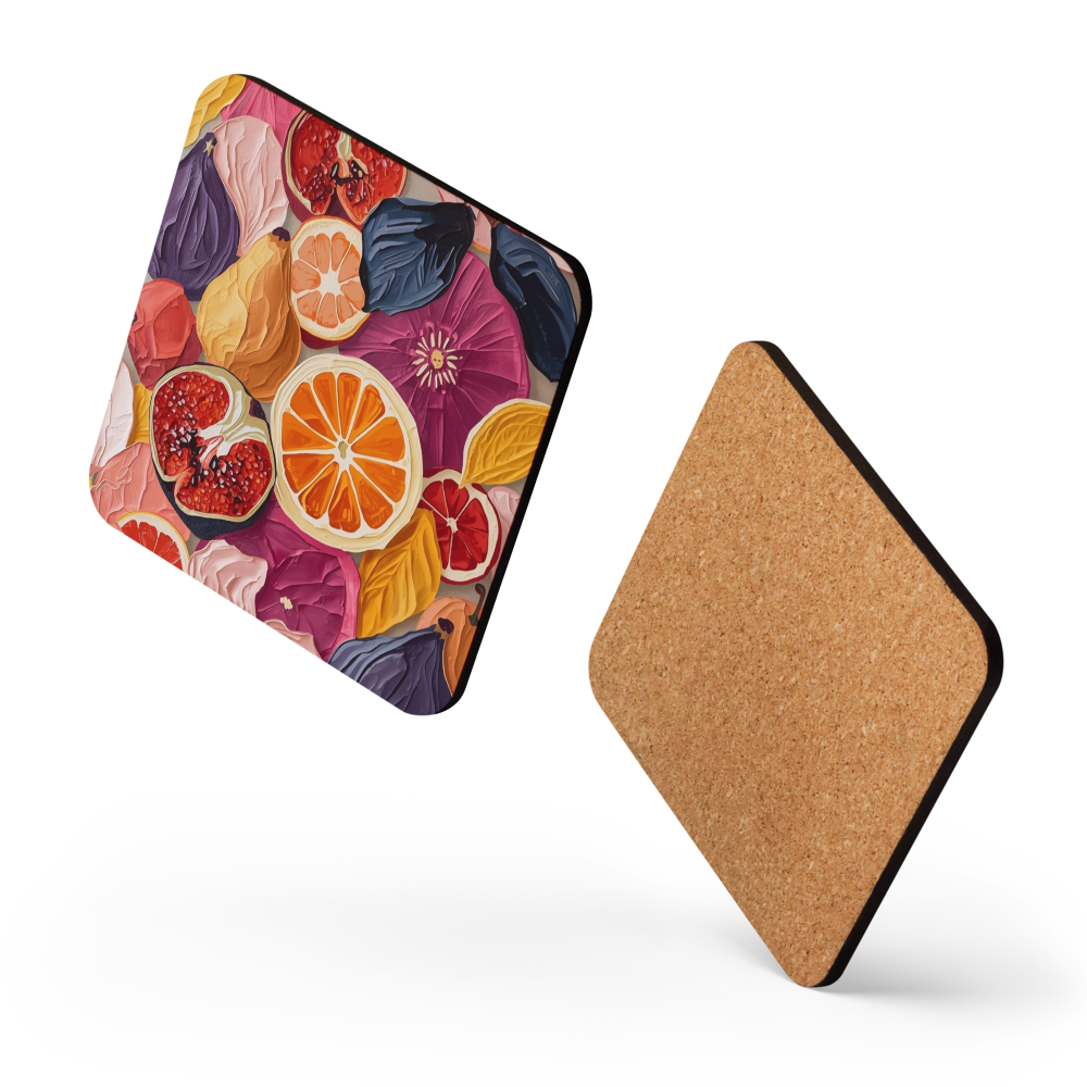 Dessous de verre avec dos en liège – Résistant à la chaleur et antidérapant – Pour café et thé