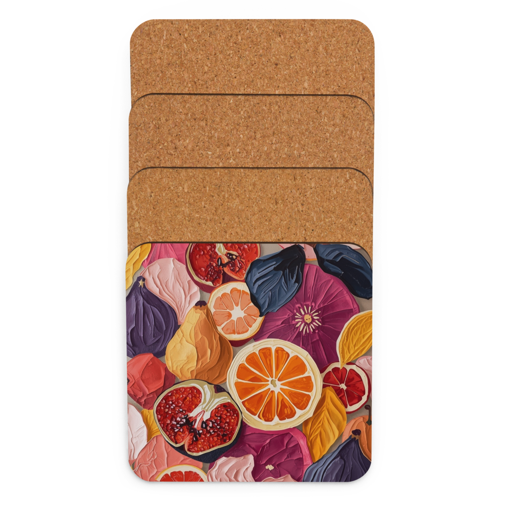 Dessous de verre avec dos en liège – Résistant à la chaleur et antidérapant – Pour café et thé